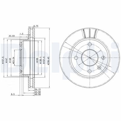 Brake Disc DELPHI BG2367