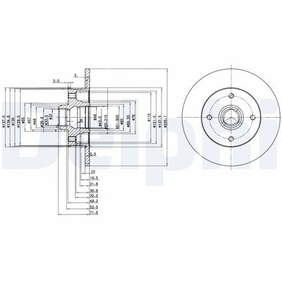 Brake Disc DELPHI BG2389