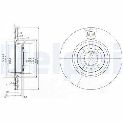 Brake Disc DELPHI BG2407