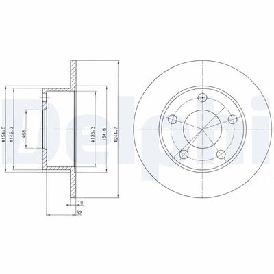 Brake Disc DELPHI BG2410