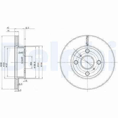 Brake Disc DELPHI BG2424