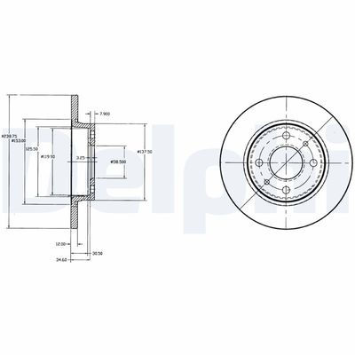 Brake Disc DELPHI BG2466