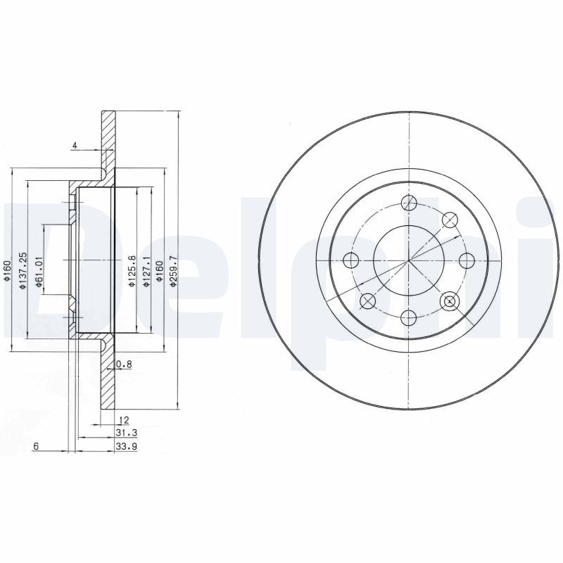 DELPHI BG2496 Brake Disc