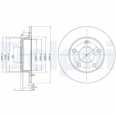 Brake Disc DELPHI BG2520