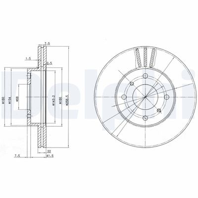 Brake Disc DELPHI BG2567