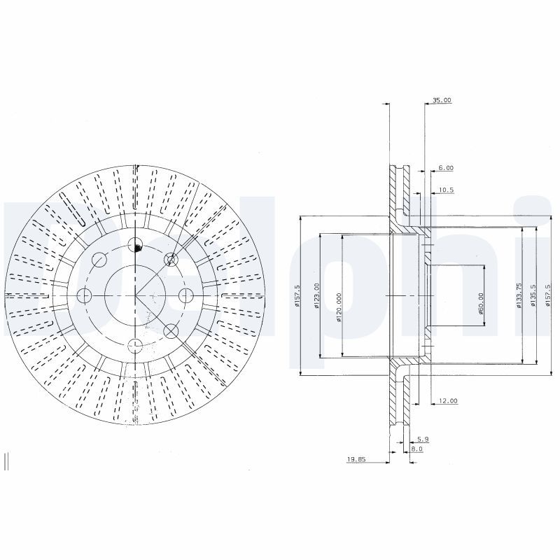 DELPHI BG2636 Brake Disc