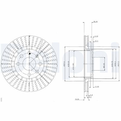 Brake Disc DELPHI BG2636