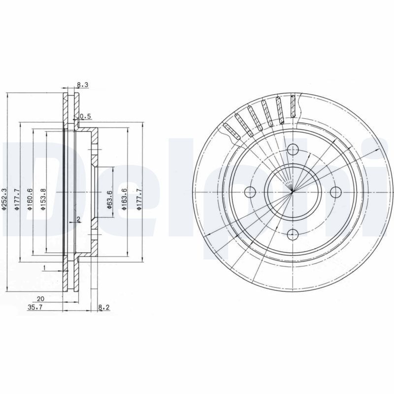 DELPHI BG2700 Brake Disc