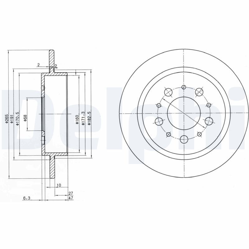 DELPHI BG2718 Brake Disc