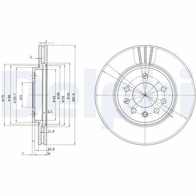 Brake Disc DELPHI BG2750