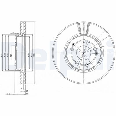 Brake Disc DELPHI BG2772