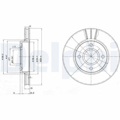 Brake Disc DELPHI BG2780