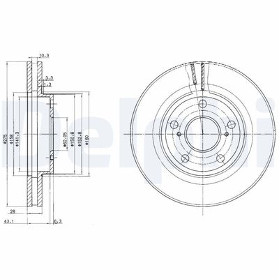 Brake Disc DELPHI BG2782