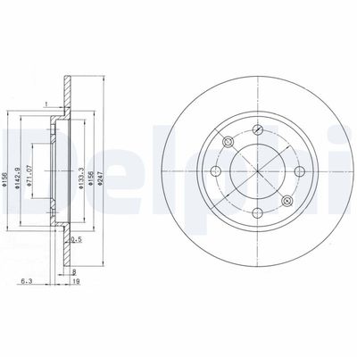 Brake Disc DELPHI BG2800