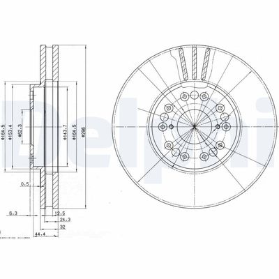 Brake Disc DELPHI BG2829