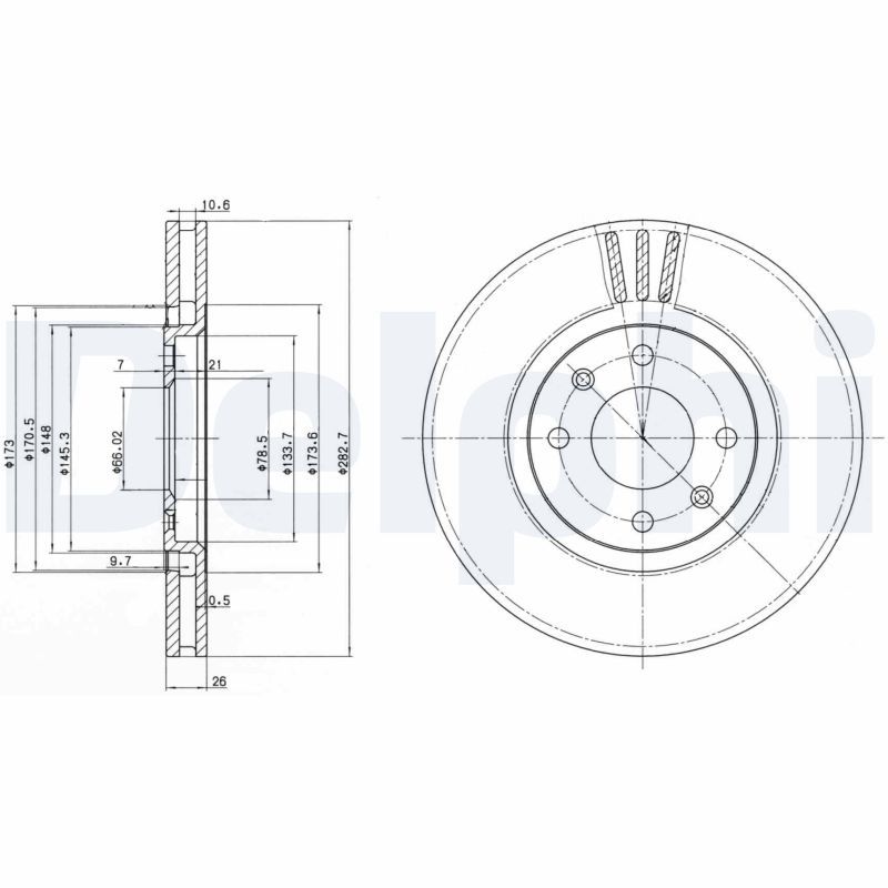 DELPHI BG2872C Brake Disc