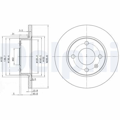 Brake Disc DELPHI BG2910