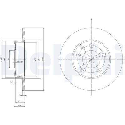 Brake Disc DELPHI BG3034