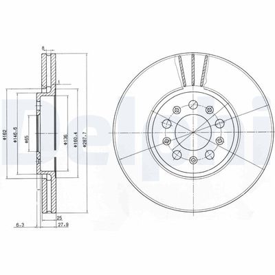 Brake Disc DELPHI BG3035