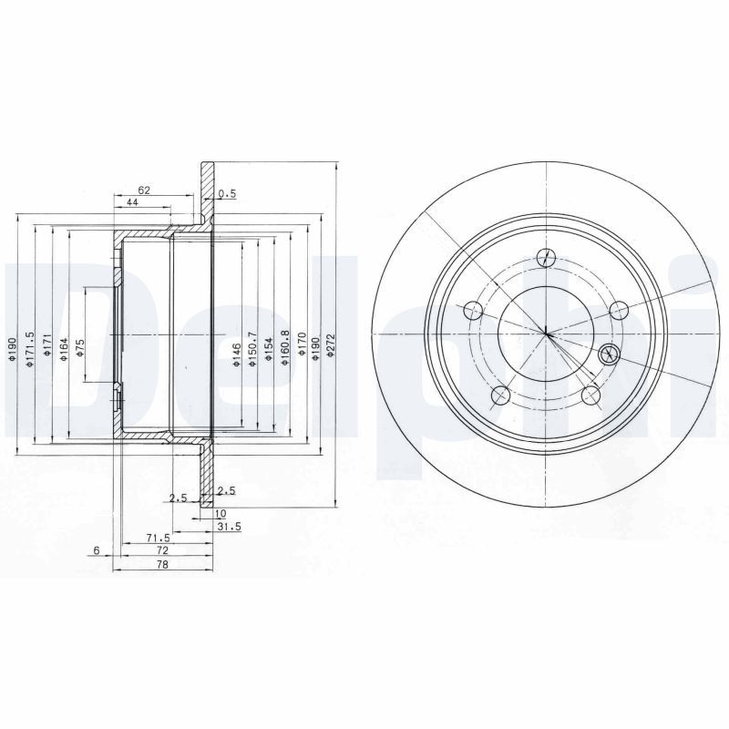 DELPHI BG3040 Brake Disc