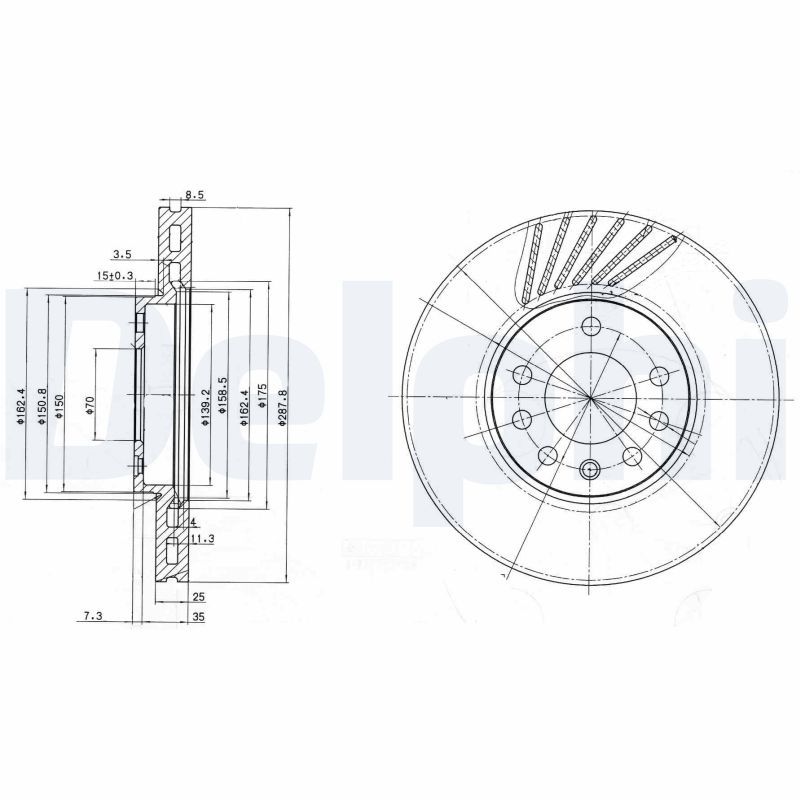 DELPHI BG3142 Brake Disc