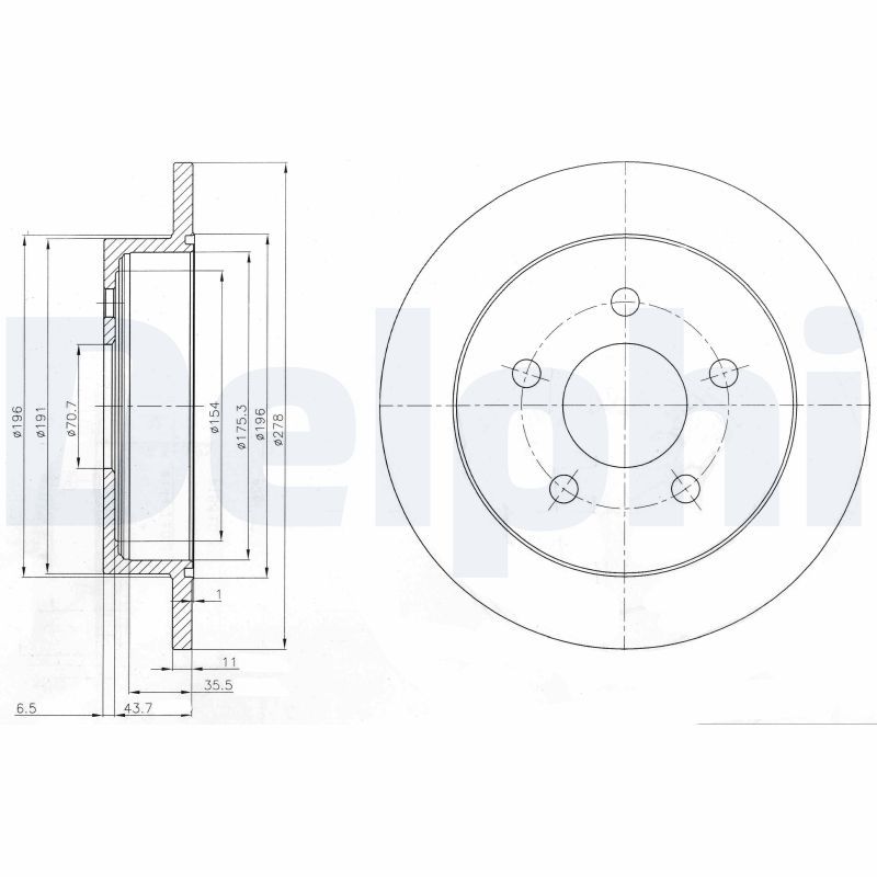 DELPHI BG3143 Brake Disc