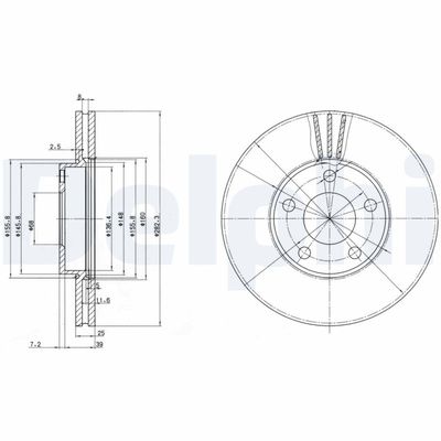 Brake Disc DELPHI BG3199