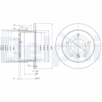 Brake Disc DELPHI BG3235