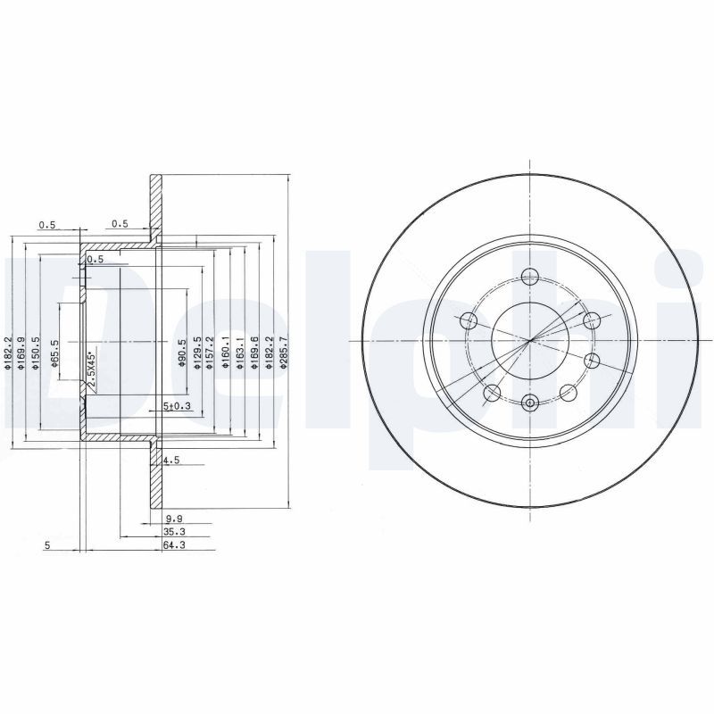 DELPHI BG3274 Brake Disc