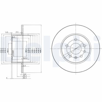 Brake Disc DELPHI BG3274