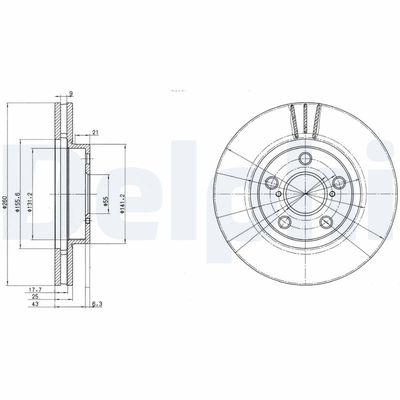 Brake Disc DELPHI BG3347