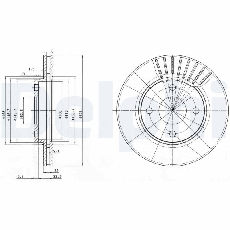 DELPHI BG3359C Brake Disc