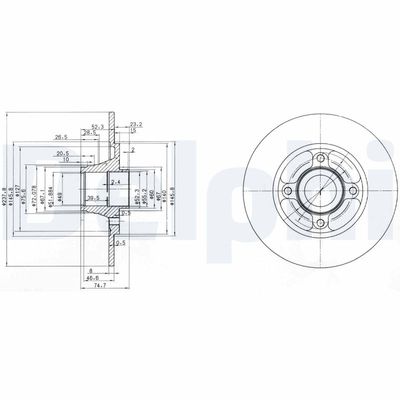 Brake Disc DELPHI BG3360