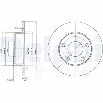 Brake Disc DELPHI BG3381C