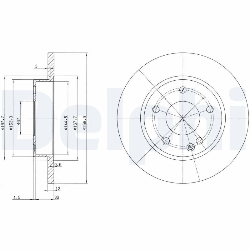 DELPHI BG3394 Brake Disc