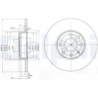 Brake Disc DELPHI BG3402