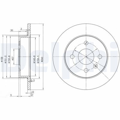 Brake Disc DELPHI BG3403