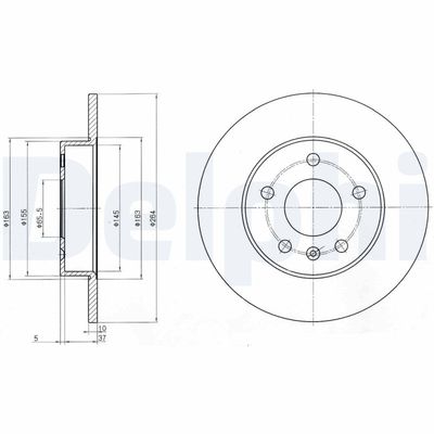 Brake Disc DELPHI BG3406C