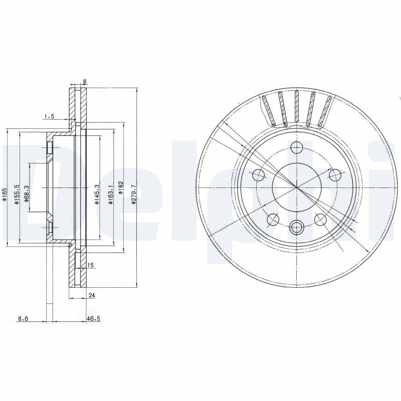 DELPHI BG3417 Brake Disc