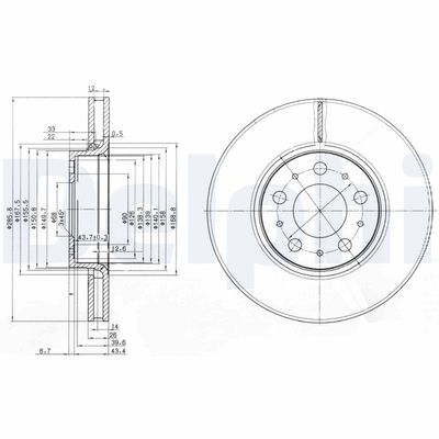 Brake Disc DELPHI BG3513