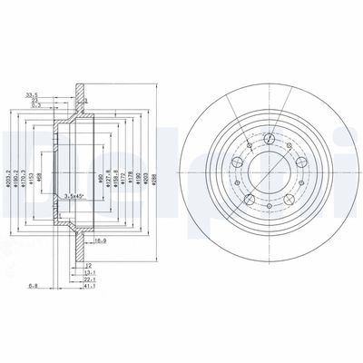 Brake Disc DELPHI BG3515C