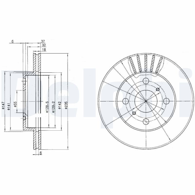 DELPHI BG3519 Brake Disc