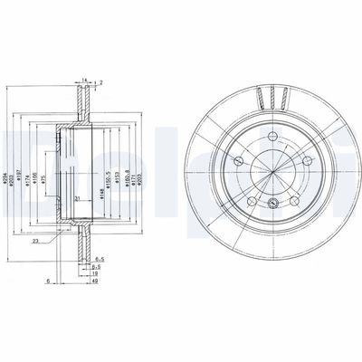 Brake Disc DELPHI BG3530