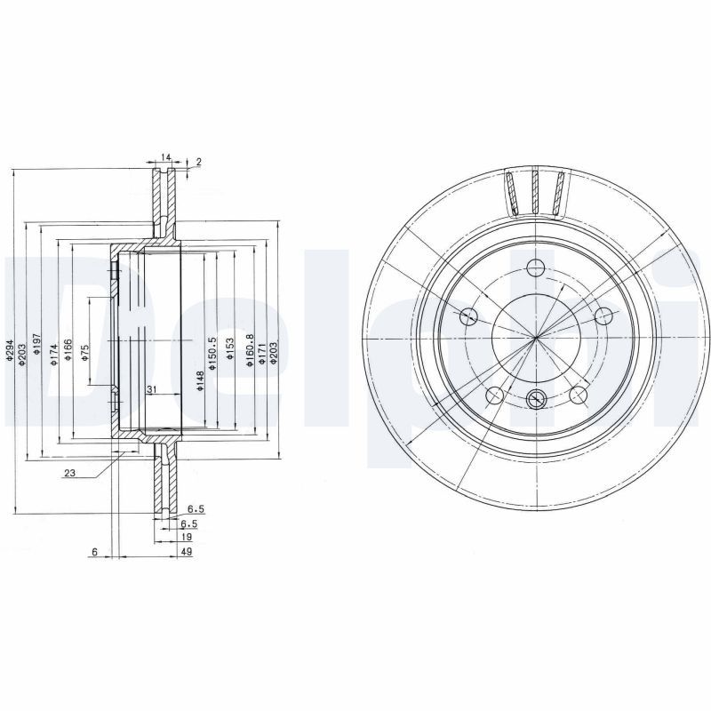 DELPHI BG3530C Brake Disc