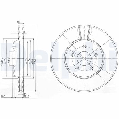 Brake Disc DELPHI BG3537