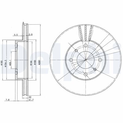 Brake Disc DELPHI BG3596