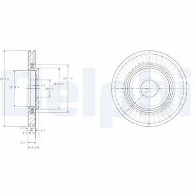 Brake Disc DELPHI BG3620C