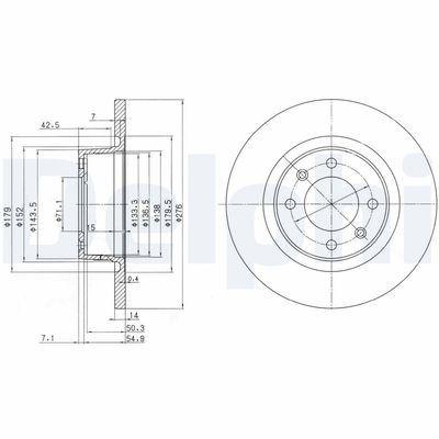 Brake Disc DELPHI BG3621