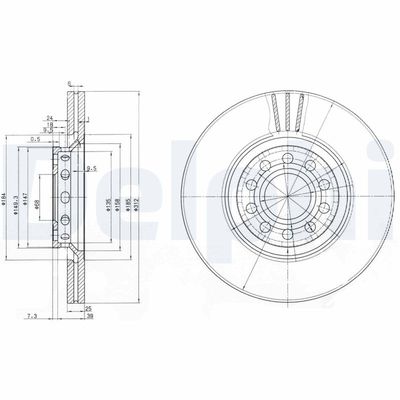 Brake Disc DELPHI BG3657C