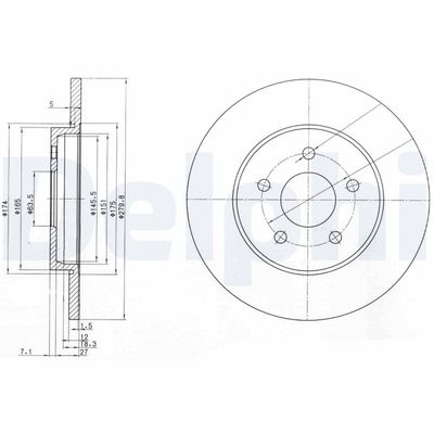 Brake Disc DELPHI BG3663